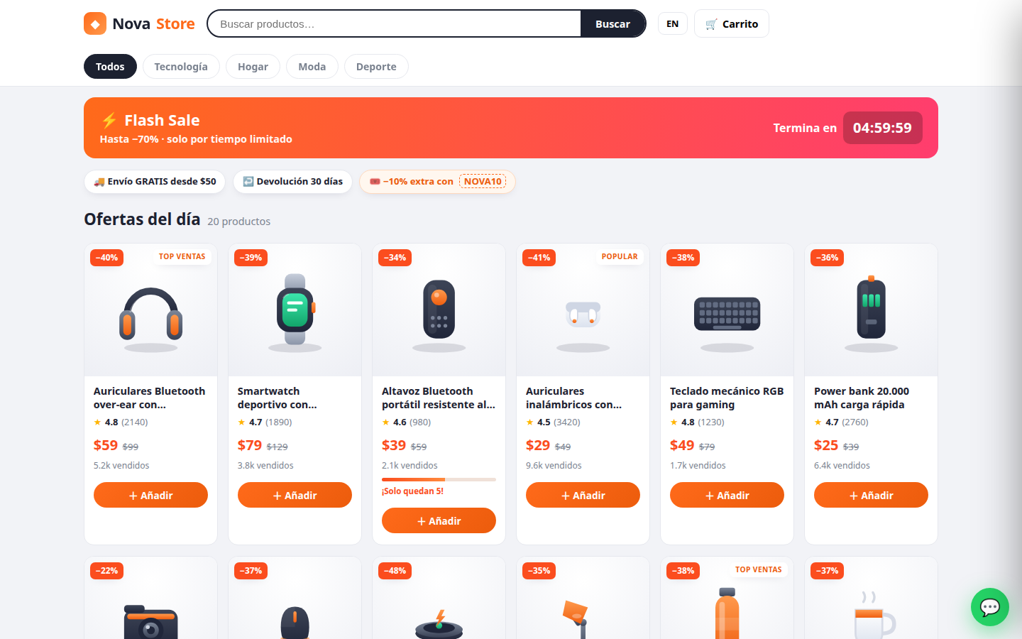 Nova Store — Tienda online